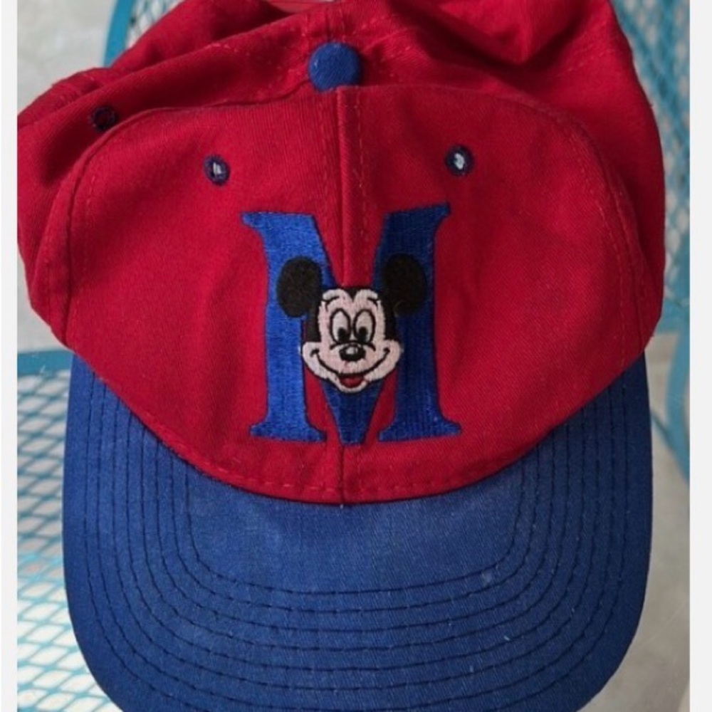 Vintage Red and Blue Mickey Mouse Cap